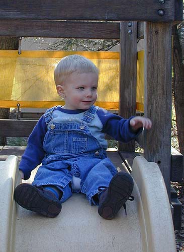 Alex on the slide